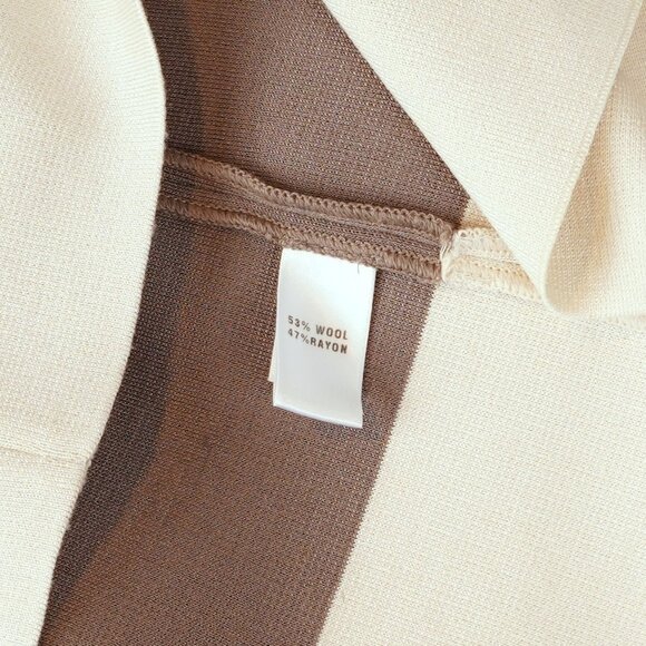 St John Knit Sleeveless Sheath Dress High Neck Cafe Brown - Size 6 - Picture 6 of 8